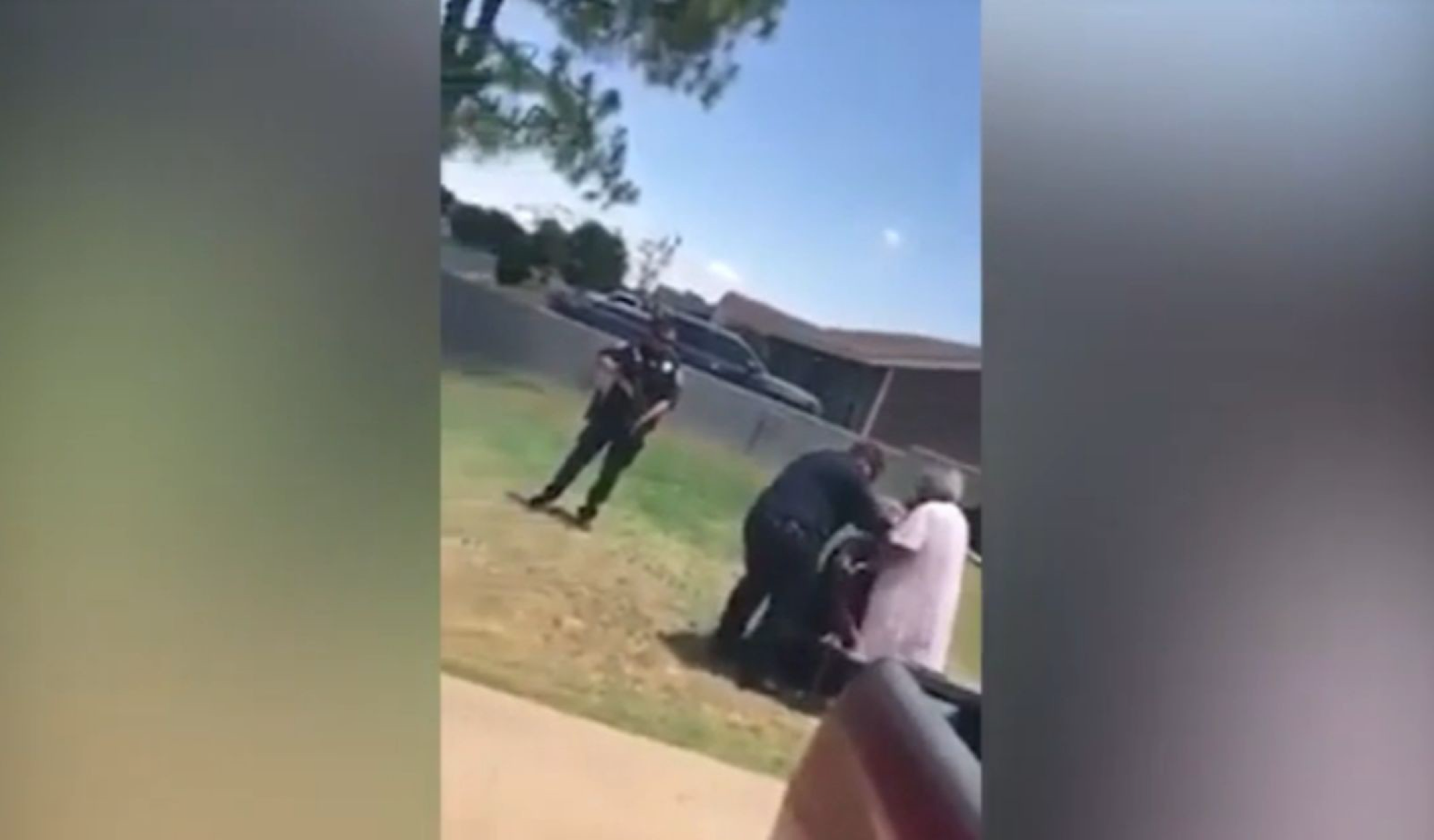 You are currently viewing Watch: Black Texas Man’s Grandmother Stands Between Him and Gun-Wielding Police Officers…All Because He Reportedly Ran a Stop Sign