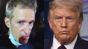 Read more about the article Trump on Portland mayor who was tear-gassed by federal agents: ‘They knocked the hell out of him’