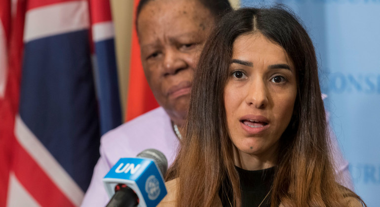 You are currently viewing Nobel laureate Nadia Murad denounces lack of will to end sexual violence as a war tactic