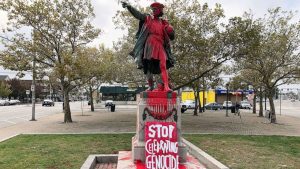 Read more about the article Statues vandalized over Thanksgiving in ‘LANDBACK’ campaign