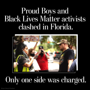 Read more about the article Proud Boys and Black Lives Matter activists clashed in Florida