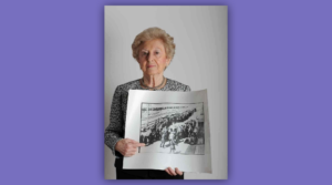 Read more about the article Irene Fogel Weiss survived Auschwitz. Then she watched a rioter in a Camp Auschwitz shirt break into the Capitol.