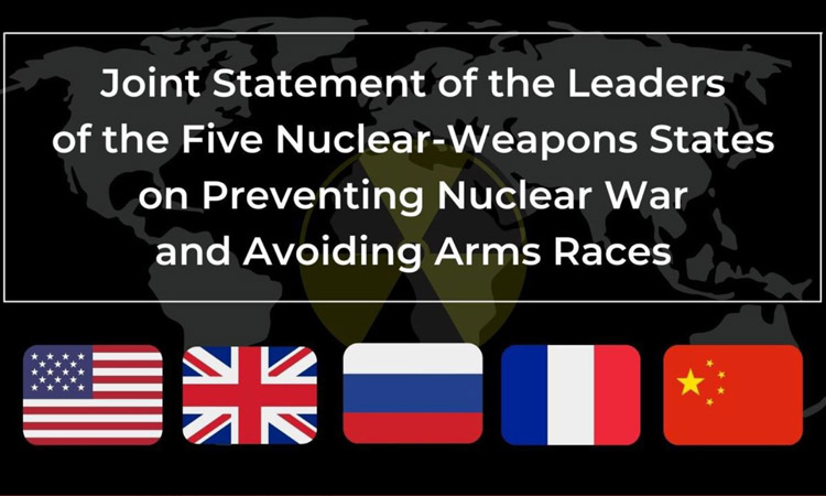 You are currently viewing Joint Statement of the Leaders of the Five Nuclear-Weapon States on Preventing Nuclear War and Avoiding Arms Races