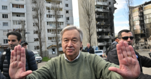 Read more about the article As bombs rain down, ‘shocked’ Guterres says Kyiv should be spared
