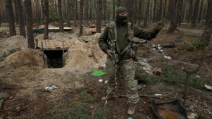 Read more about the article An abandoned Russian military camp in a forest near Kyiv reveals horrors of the invasion