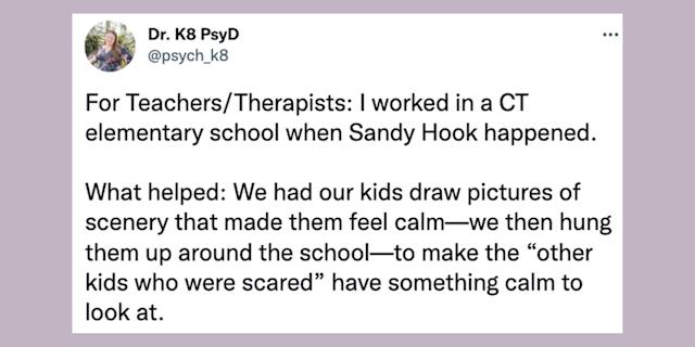 You are currently viewing Therapist shares simple idea that helped traumatized kids feel calmer after Sandy Hook