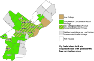Read more about the article How education and racial segregation intersect in neighborhoods with persistently low COVID-19 vaccination rates in Philadelphia