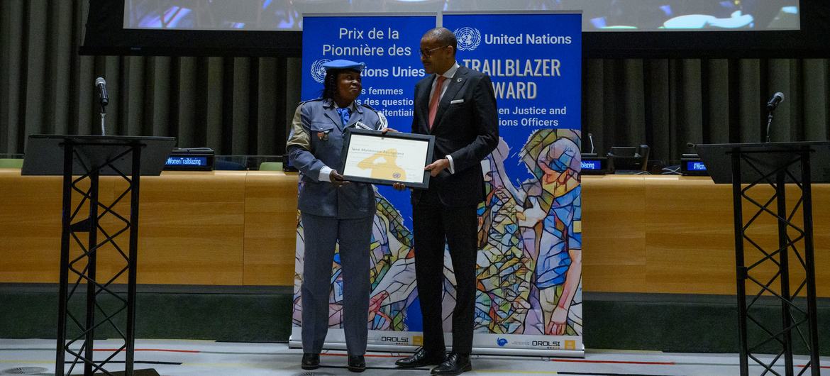 You are currently viewing Top woman prison officer with UN Mission in CAR, wins first ever Trailblazer Award￼￼￼￼