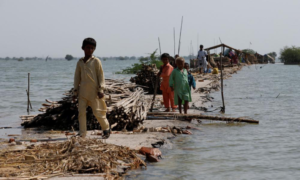 Read more about the article ‘We are drowning’: Pakistan floods push toxic lake over edge