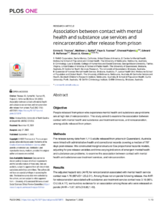 Read more about the article Association of Mental Health Services Access and Reincarceration Among Adults Released From Prison in British Columbia, Canada