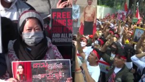 Read more about the article <strong>Protesters in Bangkok, Tokyo mark second anniversary of Myanmar coup</strong>