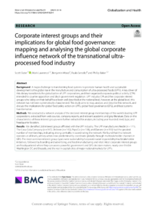 Read more about the article Corporate interest groups and their implications for global food governance: mapping and analysing the global corporate influence network of the transnational ultra-processed food industry
