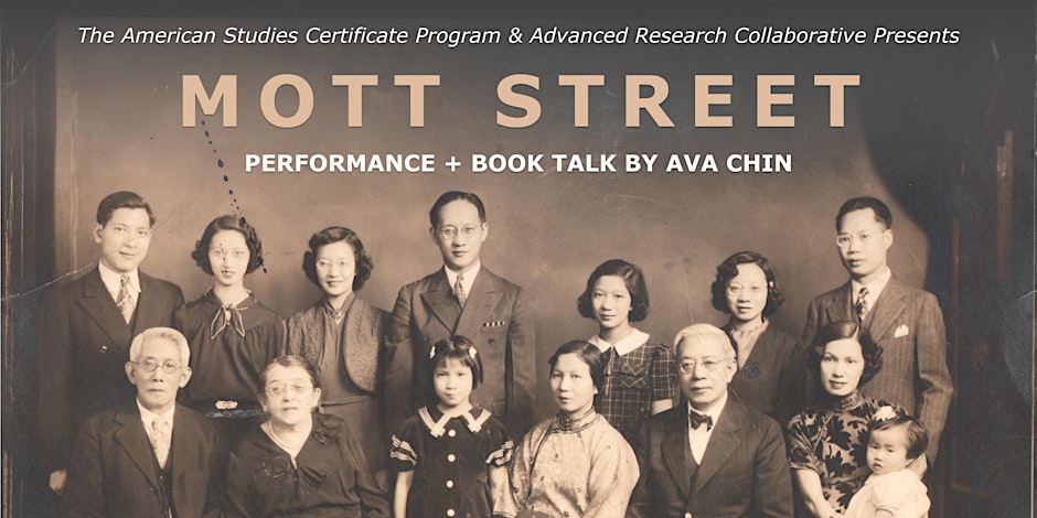 You are currently viewing PERFORMANCE + BOOK TALK: AVA CHIN “MOTT STREET” (2024)