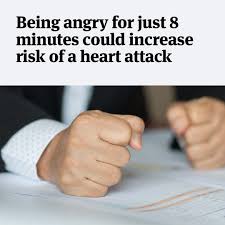 Read more about the article Anger for 8 minutes raises heart attack risk
