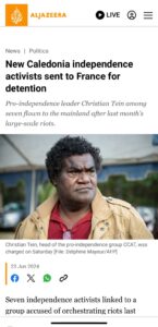 Read more about the article New Caledonia independence activists sent to France for detention