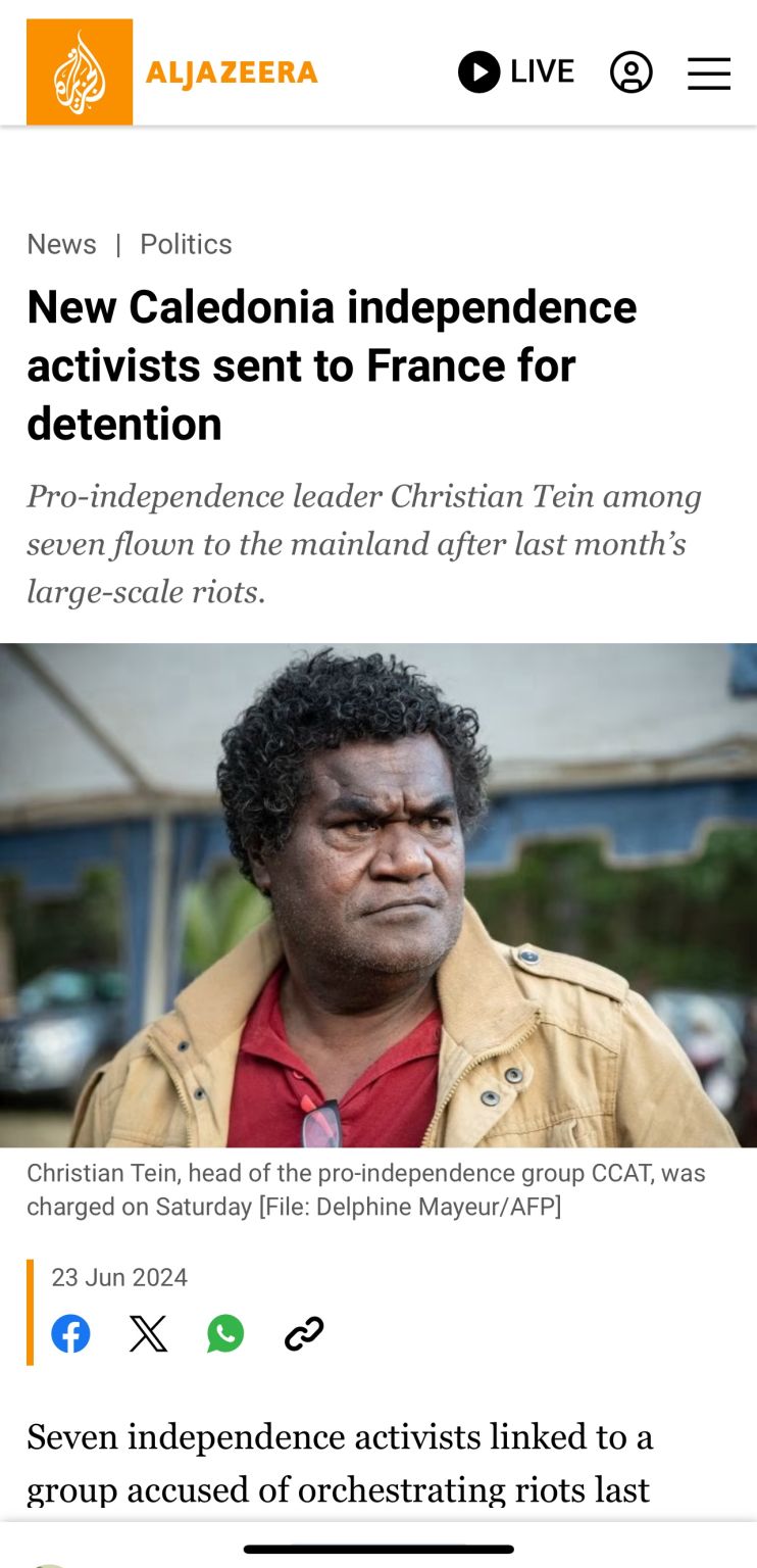 You are currently viewing New Caledonia independence activists sent to France for detention