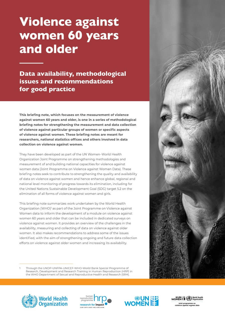 You are currently viewing Violence against women 60 years and older: Data availability, methodological issues, and recommendations for good practice