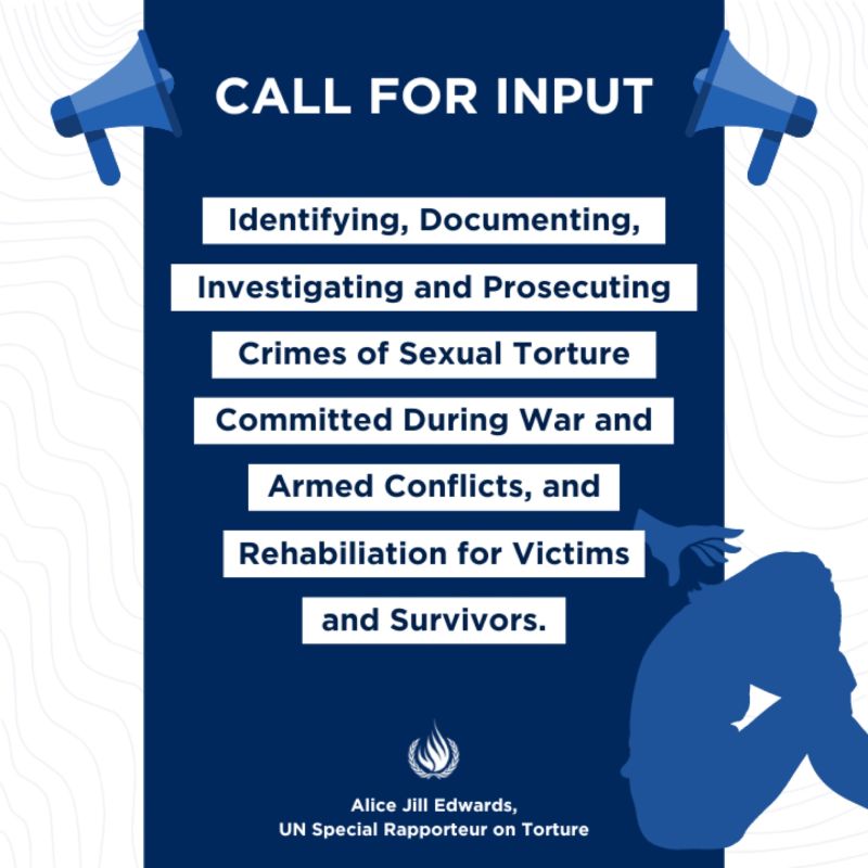 You are currently viewing Identifying, Documenting, Investigating and Prosecuting Crimes of Sexual Torture Committed during War and Armed Conflicts, and Rehabilitation for Victims and Survivors
