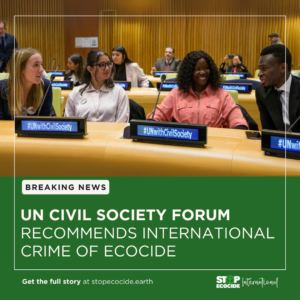 Read more about the article UN Civil Society Forum recommends international crime of ecocide