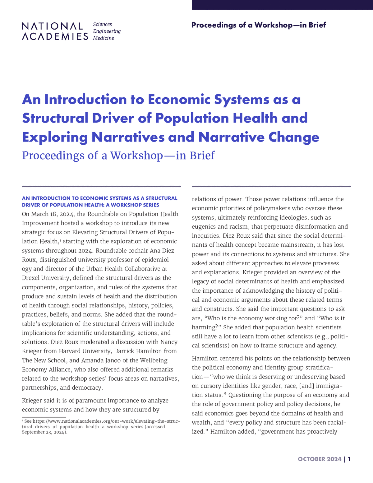 You are currently viewing An Introduction to Economic Systems as a Structural Driver of Population Health and Exploring Narratives and Narrative Change