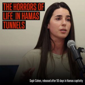 Read more about the article Sapir Cohen, released from Hamas captivity, in a monologue, shares her experience in the Gaza tunnels: