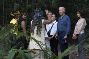 Read more about the article From the Amazon rainforest, Biden declares nobody can reverse US progress on clean energy