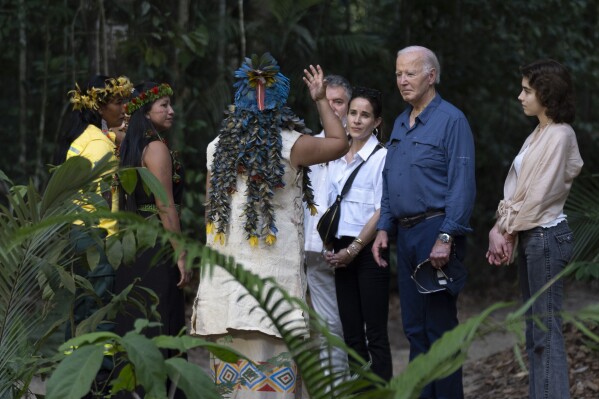 You are currently viewing From the Amazon rainforest, Biden declares nobody can reverse US progress on clean energy