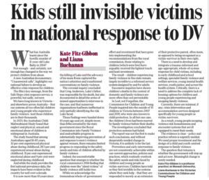 Read more about the article Children still invisible victims in national response to domestic and family violence