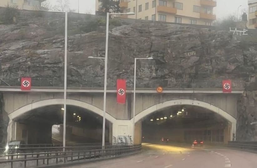 You are currently viewing Nazi banners hung over Stockholm tunnel on Hitler’s birthday
