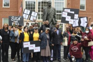 Read more about the article Supporters of a bill to study reparations for slavery urge Maryland Gov. Moore to sign the measure