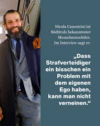 Read more about the article The most famous Human rights defender defender in Südtirol” a weekly magazine generously describes me, opening their special issue on the most influential lawyers in the Province of Bolzano with my interview.