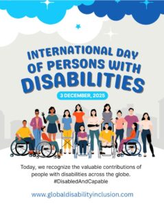 Read more about the article Today, December 3rd, is the International Day of Persons with Disabilities (IDPD)