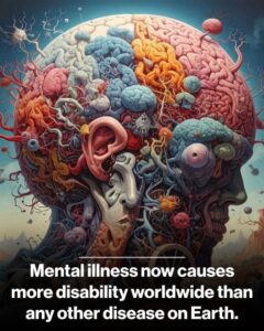 Read more about the article Mental illness has emerged as the leading cause of disability worldwide, surpassing cardiovascular disease, cancer, musculoskeletal disorders, and other conditions in terms of years lived with disability