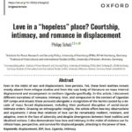 Who found love in a “hopeless” place? According to my recent paper in the Journal of Refugee Studies, formerly displaced communities in northern Uganda did.
